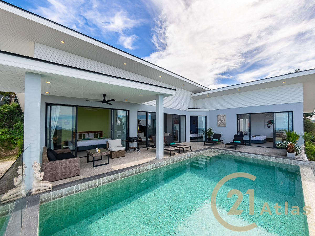Stylish Villa With Gorgeous Ocean Front View And 3 Bedrooms – Bophut, Koh Samui