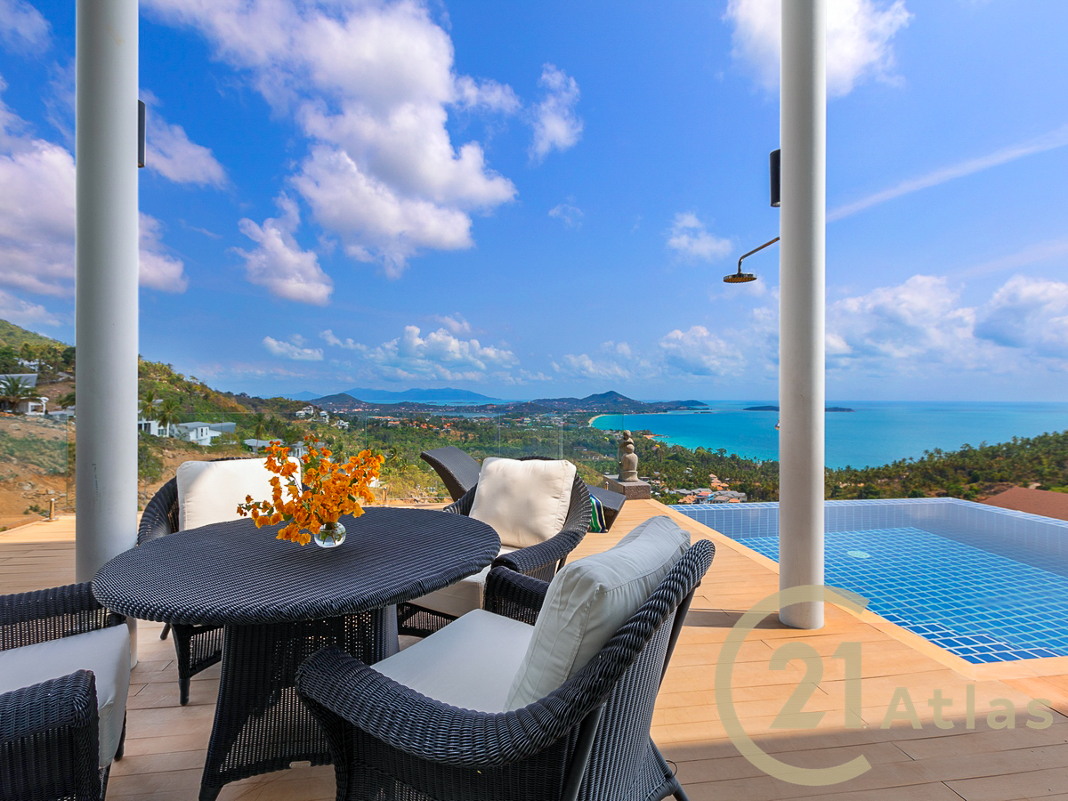 Modern Luxury Villa With 3 Bedrooms, Sea View and Saltwater Infinity Pool – Chaweng Noi, Koh Samui