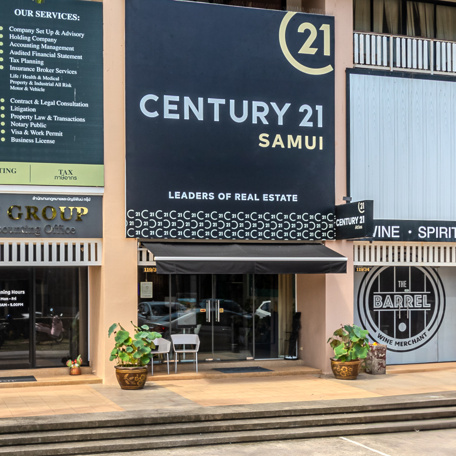 The CENTURY 21 Samui office in Samui Town Center, Bophut
