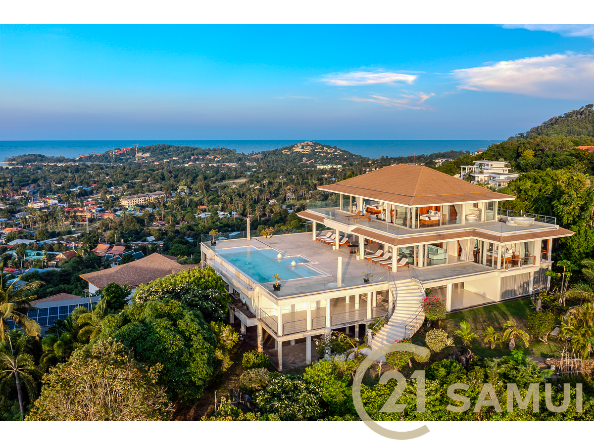 Unobstructed Sea View Luxury Pool Villa For Sale In Plai Laem, Koh Samui, Thailand