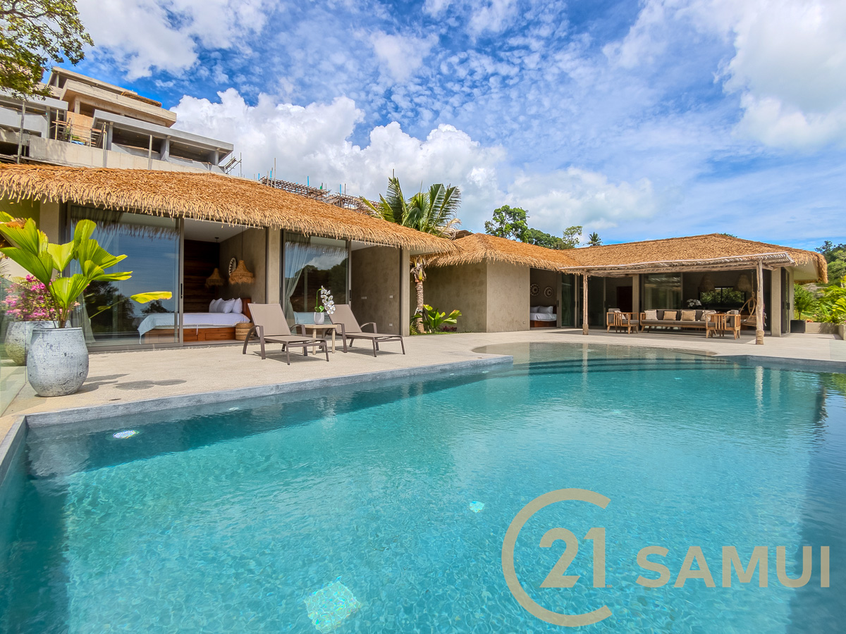 Luxury Sea View Pool Villa With 3 Bedrooms For Sale In Bophut, Koh Samui, Thailand
