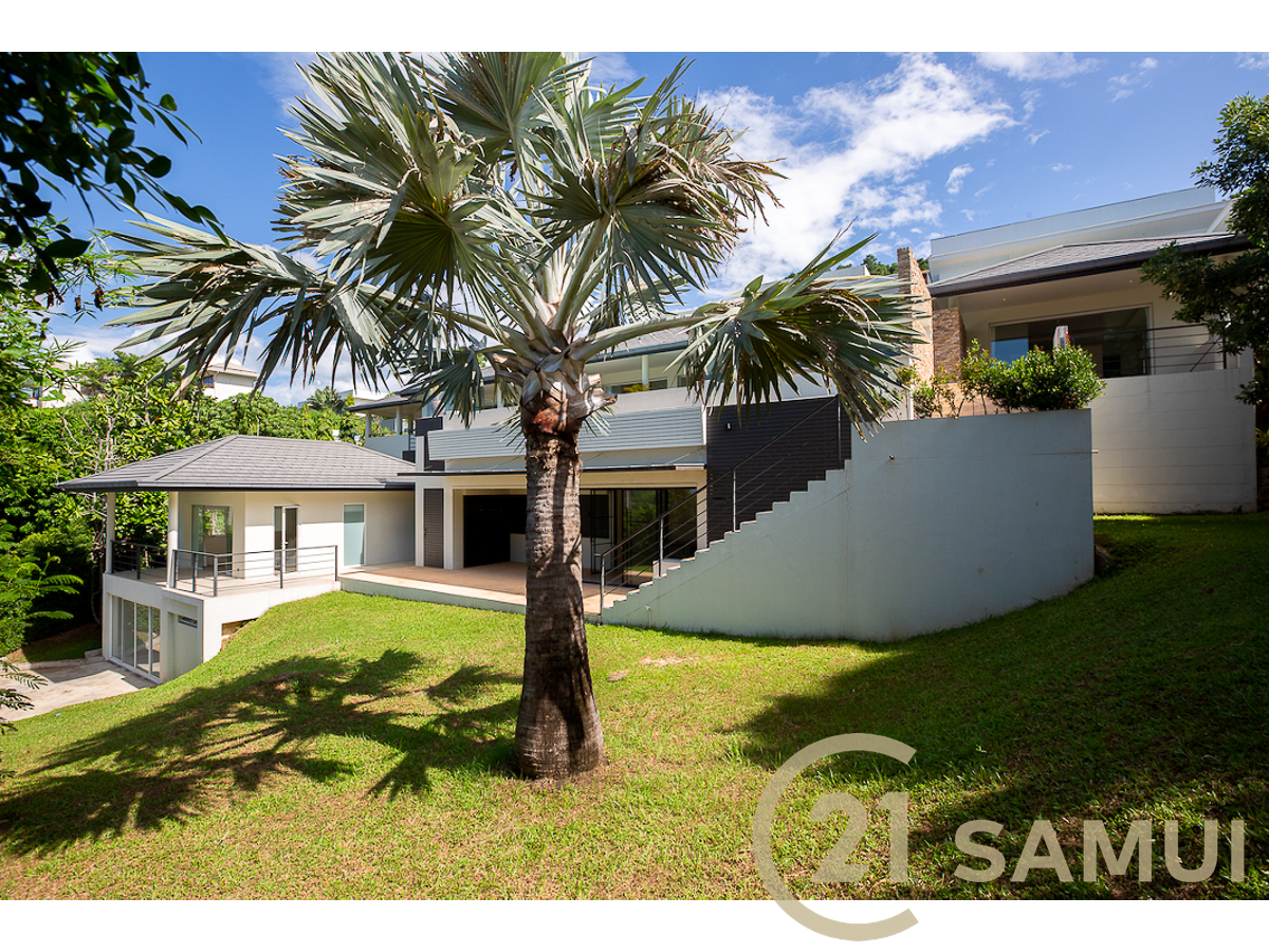 Spacious Modern Sea View Villa With Garden For Sale In Bophut Hills, Koh Samui, Thailand