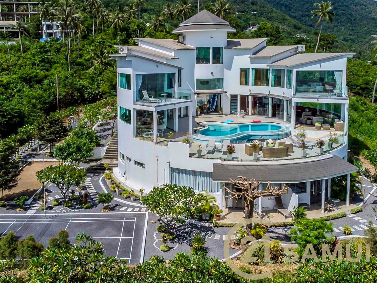 7 Bedroom Pool Villa With Stunning Sunset View For Sale In Bang Makham, Koh Samui, Thailand