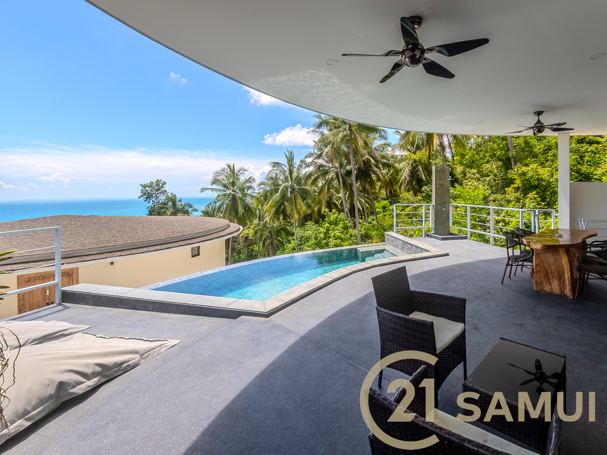 2 Bedrooms Sea View Pool Villa For Sale In Lamai, Koh Samui, Thailand