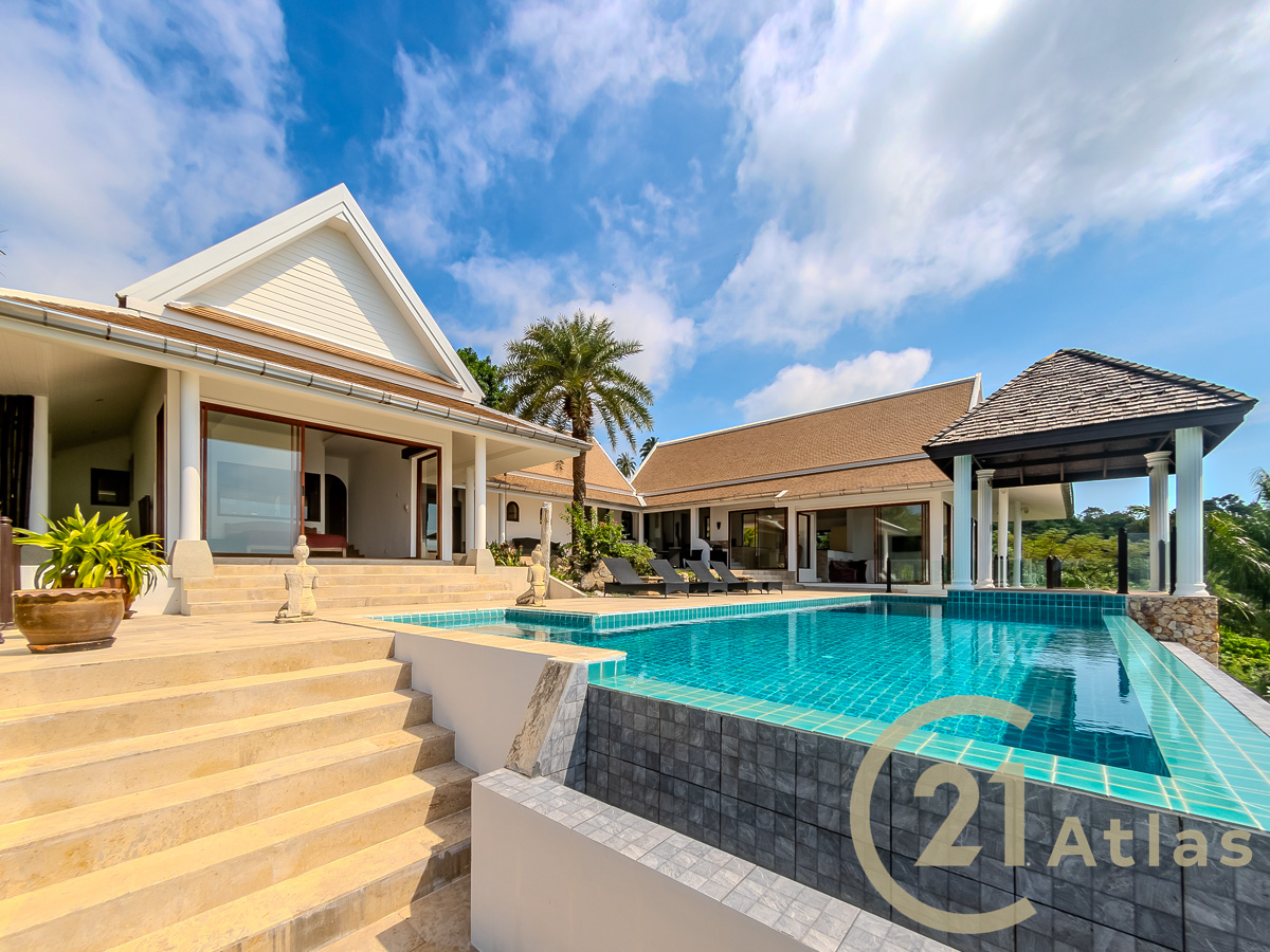 Luxury Sea View Pool Villa With 5 Bedrooms For Sale In Taling Ngam, Koh Samui, Thailand