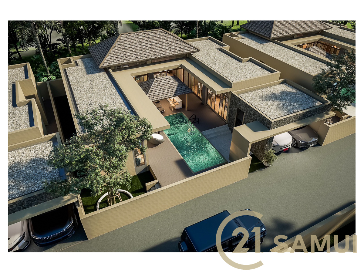 Project Of 6 Pool Villas At Walking Distance From The Beach For Sale In Ban Tai, Koh Samui, Thailand
