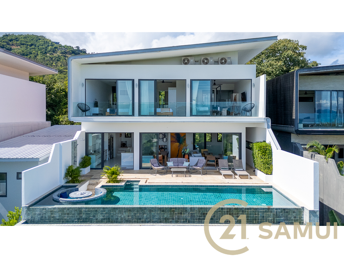 Luxury Sea view Pool Villa With 3 Bedrooms For Sale In Bophut, Koh Samui, Surat Thani