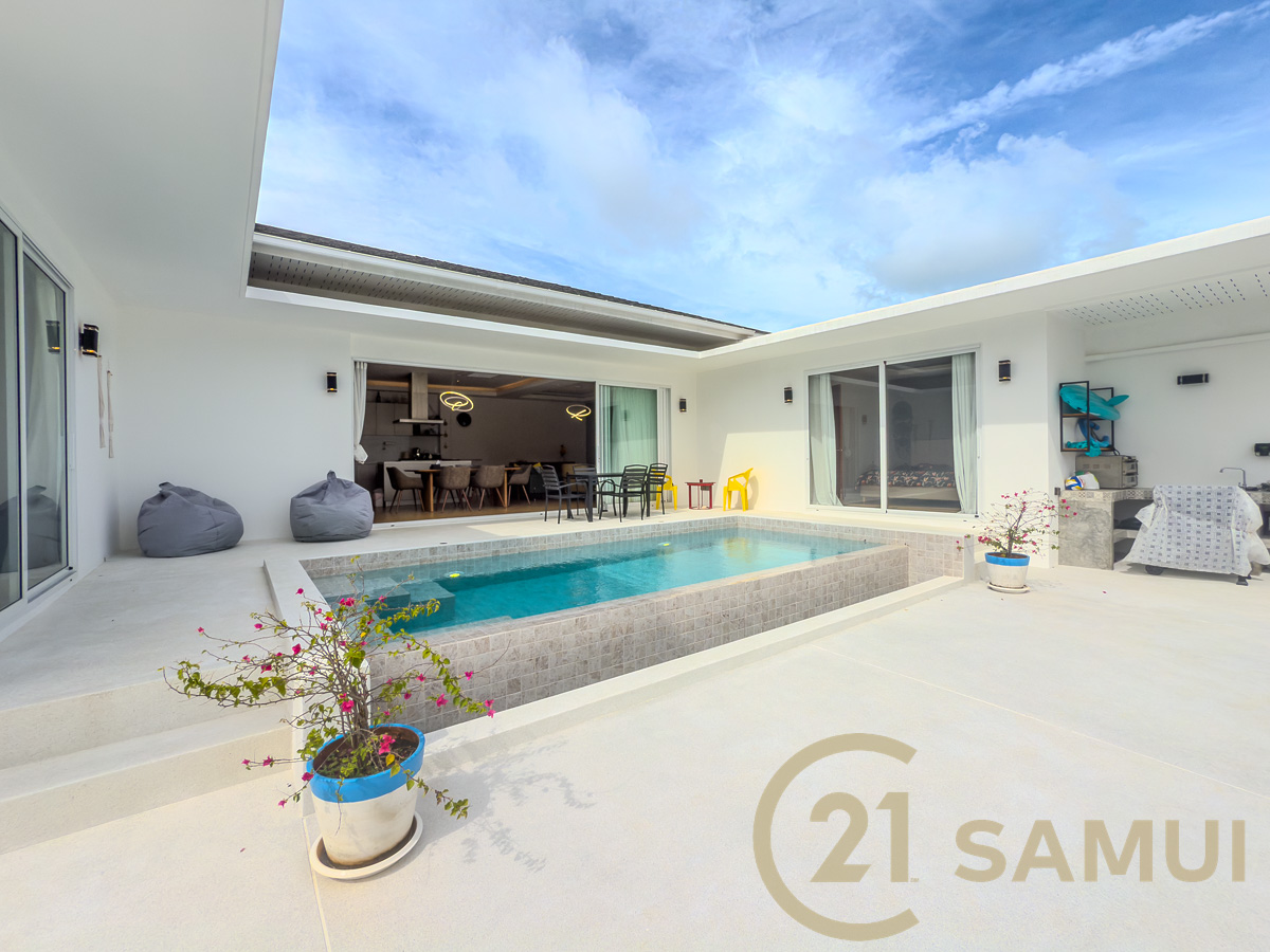 3-Bedroom Pool Villa for Sale Near International School of Samui in Bangrak, Koh Samui, Thailand