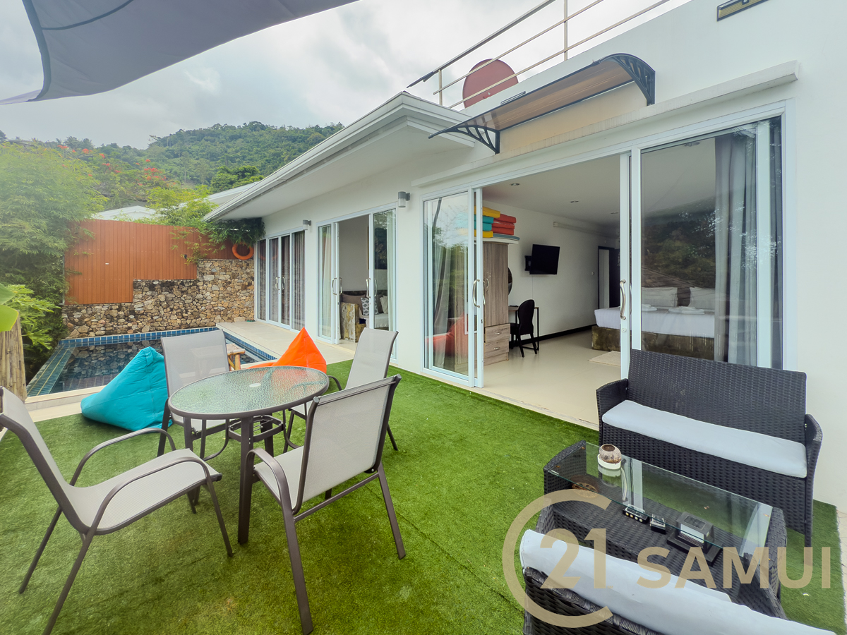 2-Bedroom Pool Villa + 1 Bedroom Studio in Leasehold for Sale in Chaweng, Koh Samui, Thailand