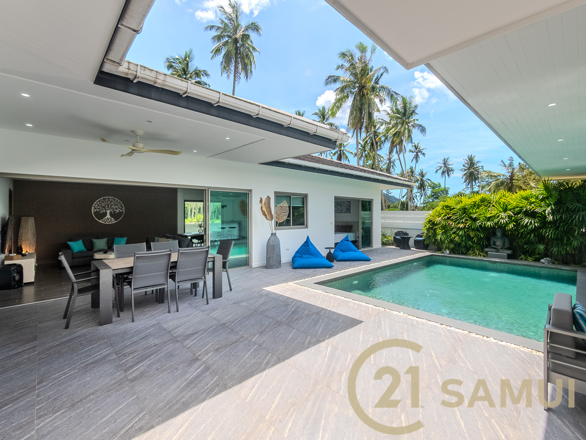 3-Bedroom Family Home with Swimming Pool for Sale in Quiet Area of Lamai, Koh Samui, Thailand