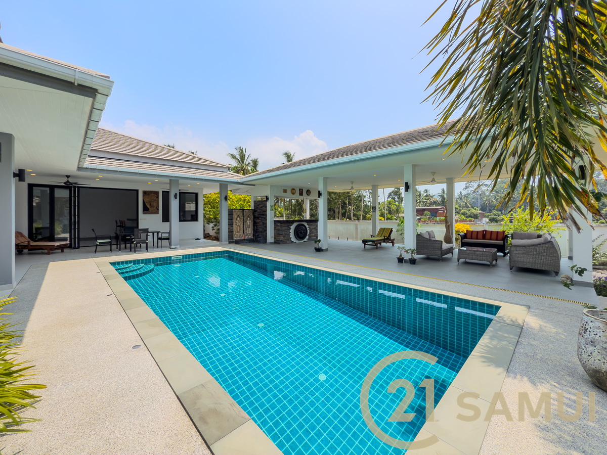 3-Bedroom Pool Villa With Landscaped Garden For Sale In Na Mueang, Koh Samui, Thailand