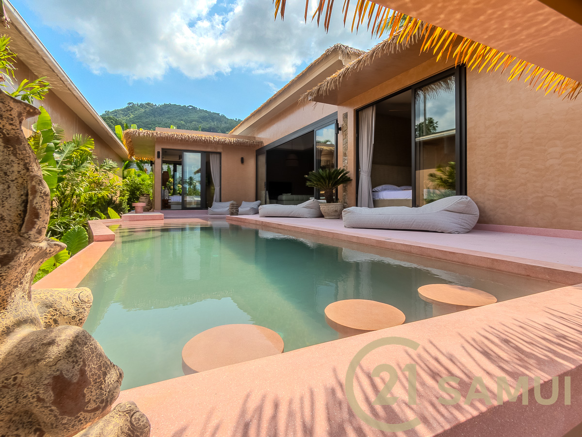 3-Bedroom Bali Style Pool Villa For Sale In Lamai, Koh Samui, Thailand