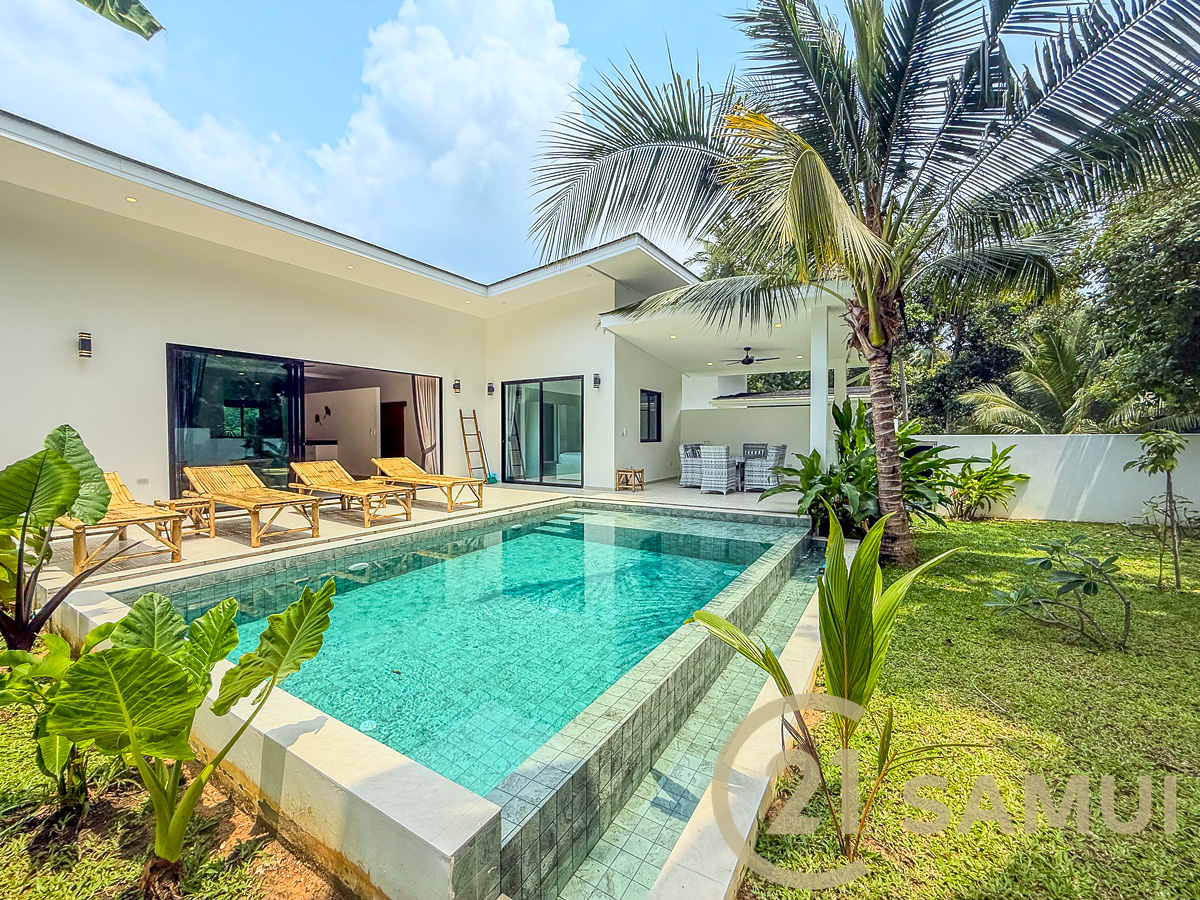 3-Bedroom Pool Villa For Sale In A Quiet Area Of ​​Na Mueang, Koh Samui, Thailand