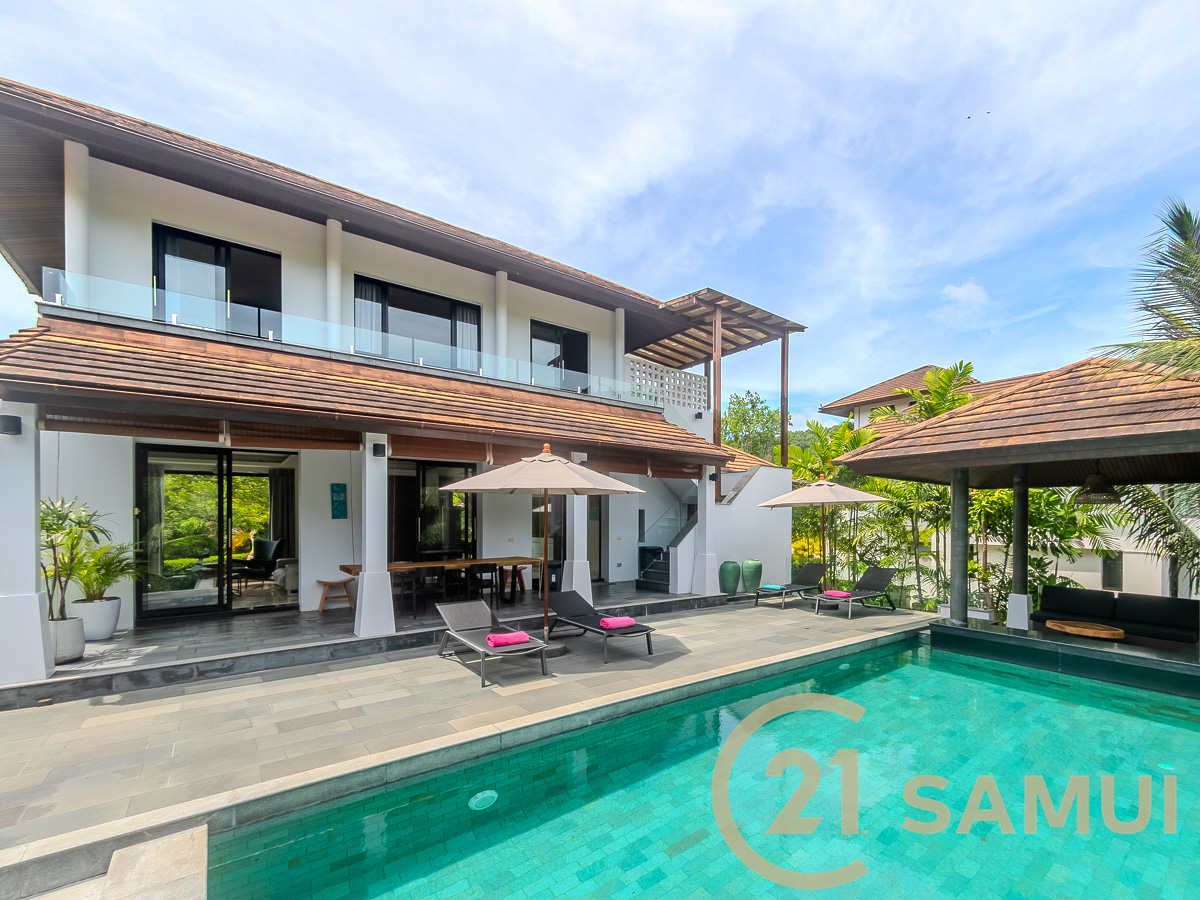 3-Bedroom Pool Villa With Tropical Garden For Sale In Maenam, Koh Samui, Thailand