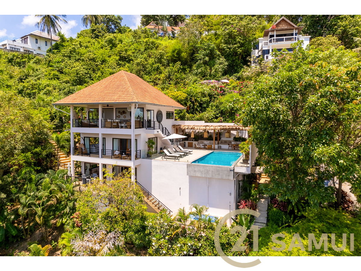 Villa De 5 Chambres Avec Piscine Et Vue Sur La Mer À Vendre À Bophut Hills, Koh Samui,Thaïlande