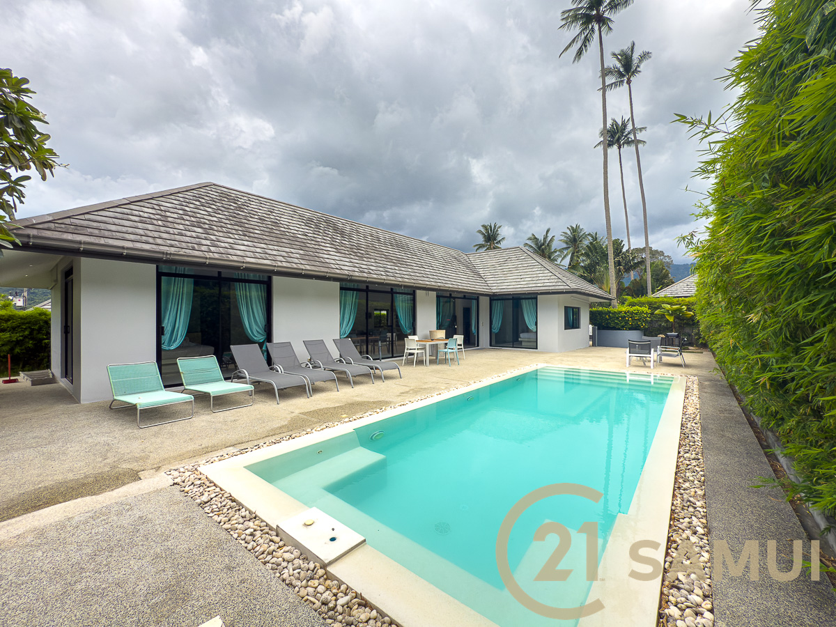 3-Bedroom Pool Villa For Sale Near Windfield International School In Lamai, Koh Samui, Thailand