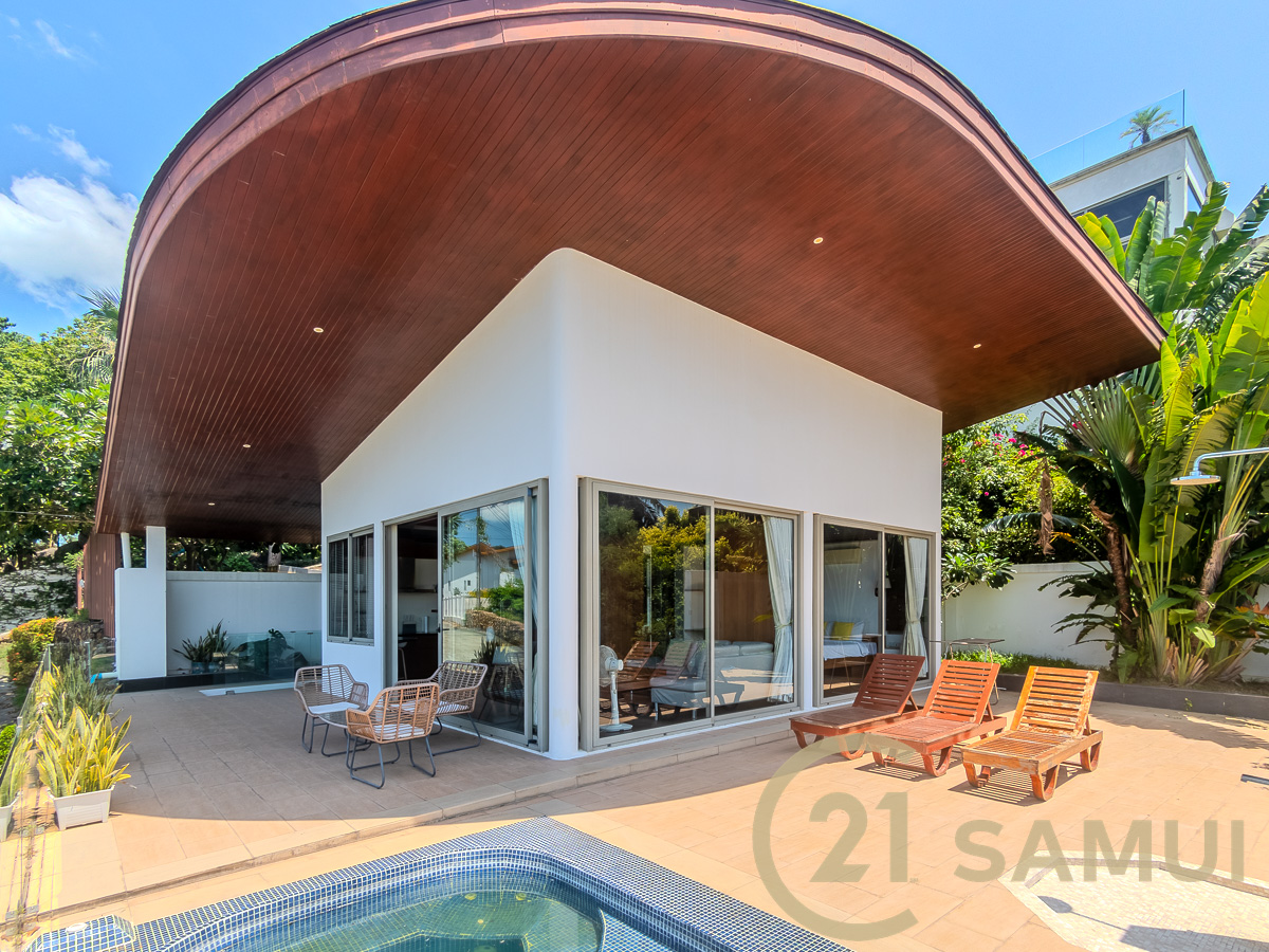 Two-Story Sea view Villa With 3 Bedrooms For Sale In Plai Laem, Koh Samui, Thailand