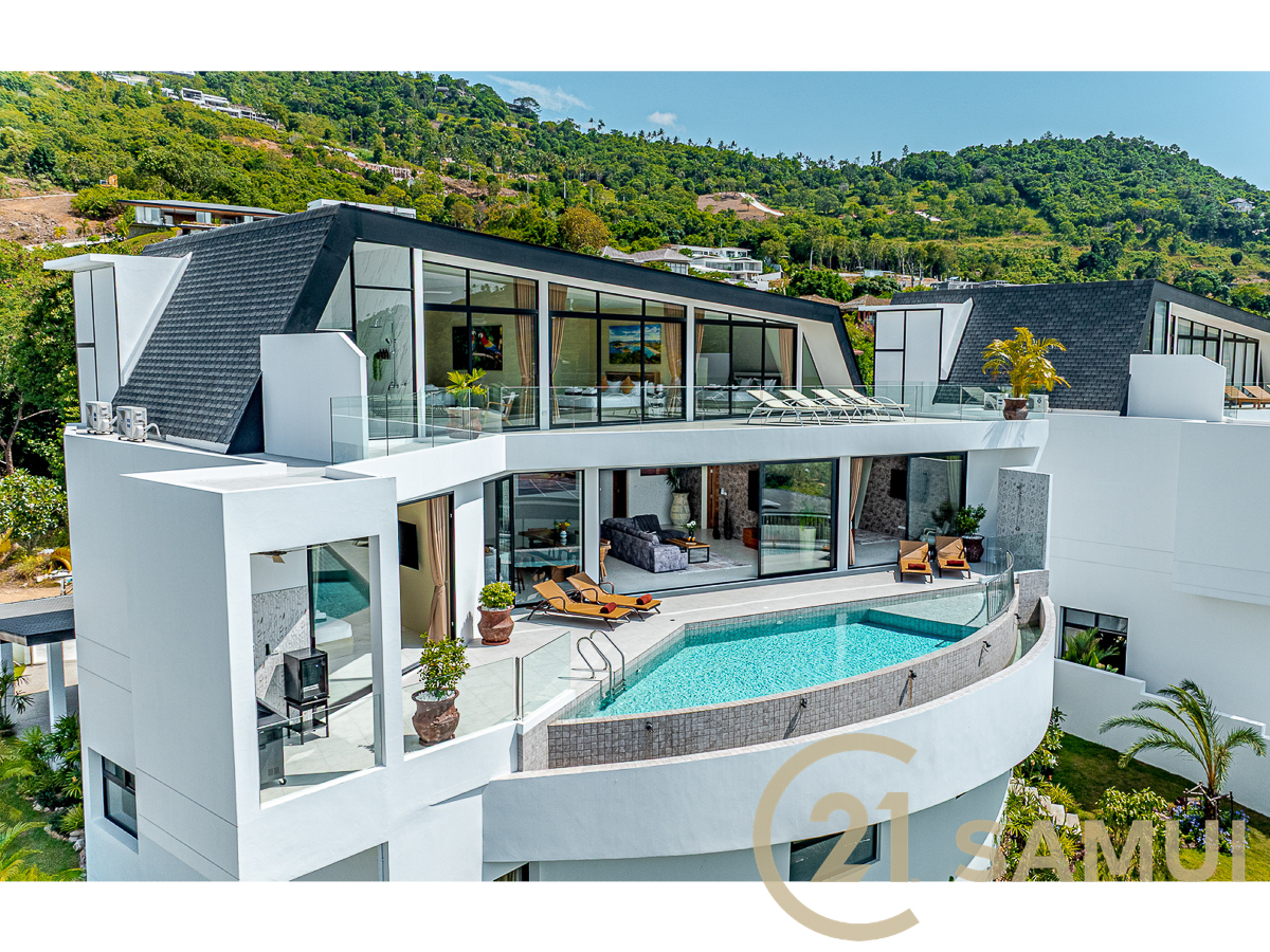 Villa De Luxe 7 Chambres Avec Piscine Et Vue Mer À Vendre À Bophut, Koh Samui, Thaïlande