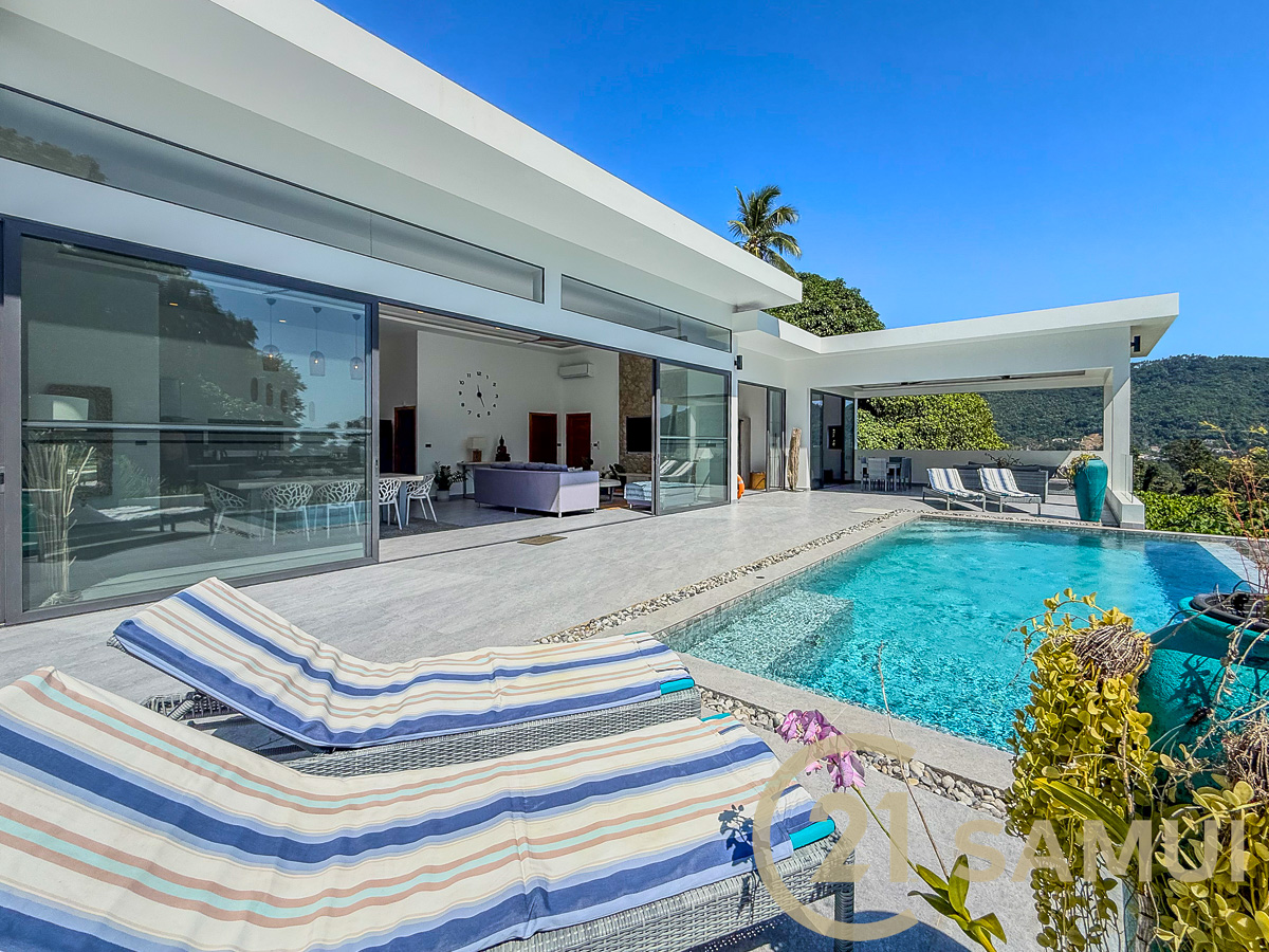 4-Bedroom Pool Villa With Views Of The Sea And Mountains For Sale In Lamai, Koh Samui, Thailand