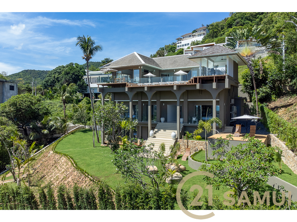 Stunning Sea View 5-Bedroom Hillside Villa In Bophut For Sale, Koh Samui, Thailand