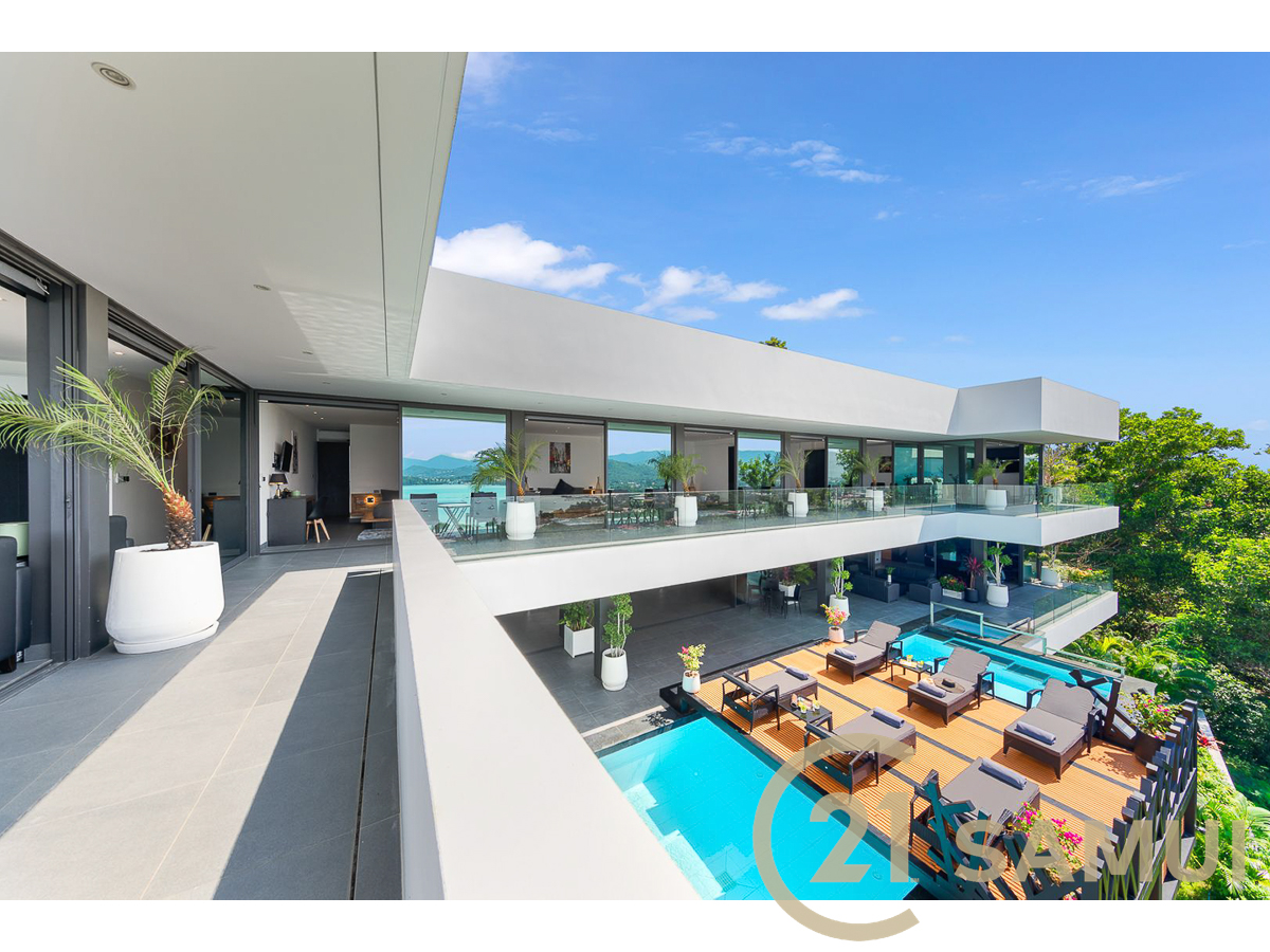 Villa Exceptionnelle De 11 Chambres Avec Piscine Et Vue Mer À Vendre À Bangrak, Koh Samui, Thaïlande