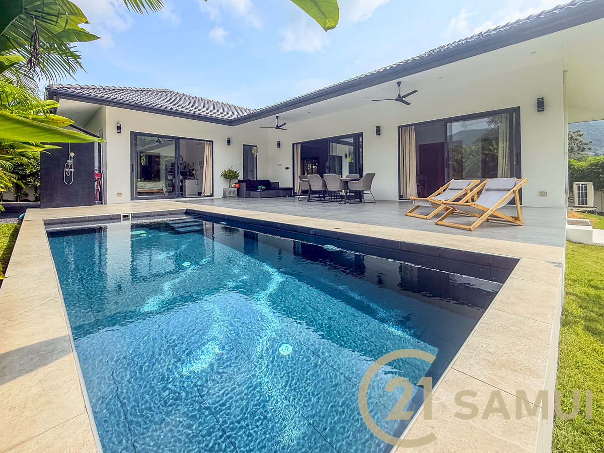 Villa De Plain-Pied Avec 3 Chambres et Piscine À Vendre À Lamai, Koh Samui, Thaïlande