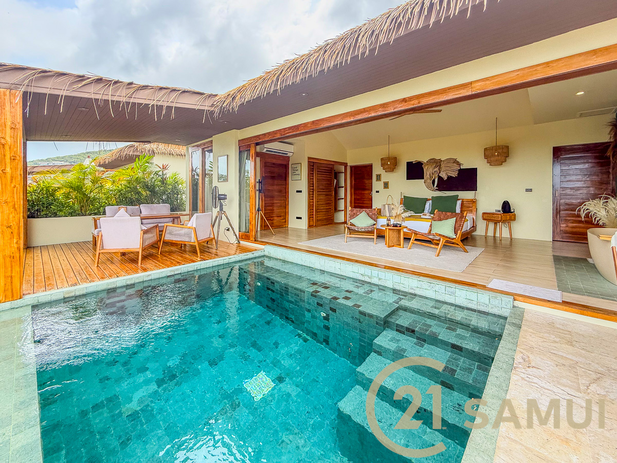 One-Bedroom Sea View Cottage Part Of A Eco-Luxury Resort For Sale In Bophut, Koh Samui, Thailand
