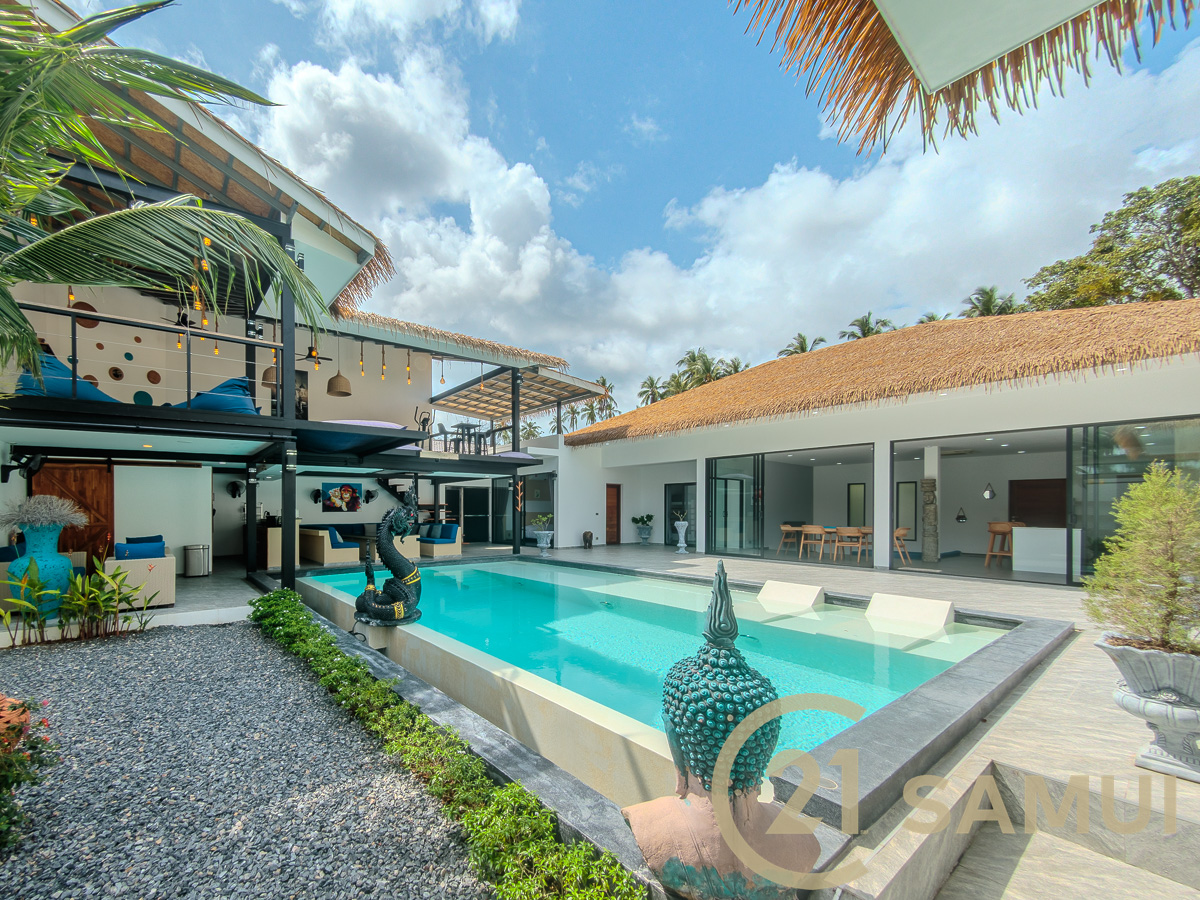 Villa Tropicale Moderne De 5 Chambres Avec Piscine À Vendre À Na Mueang, Koh Samui, Thaïlande