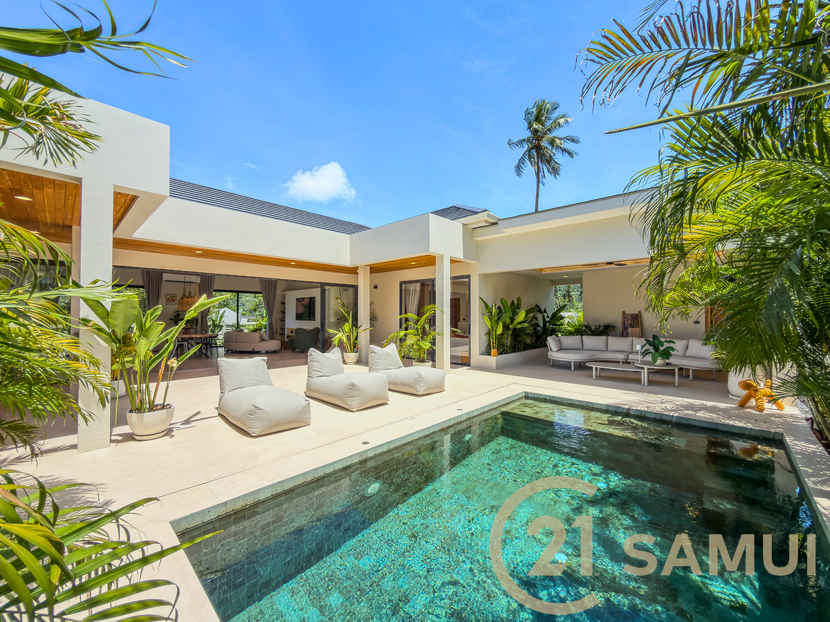 Villa Moderne Tropicale De 3 Chambres Avec Piscine À Vendre À Lamai, Koh Samui, Thaïlande