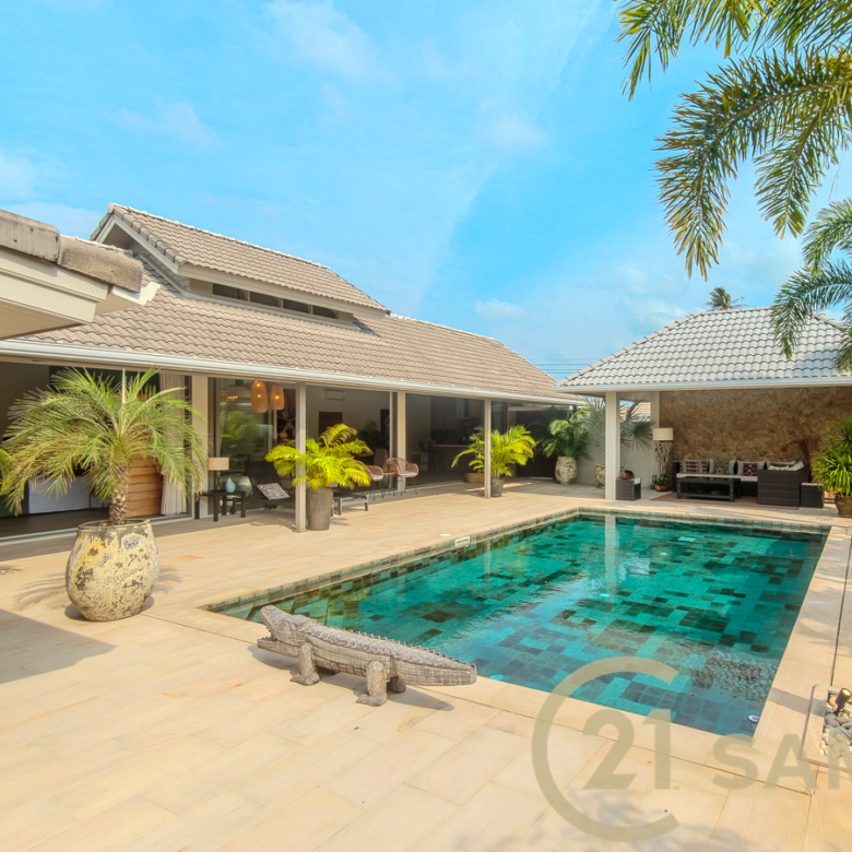 Villa Tropicale Privée de 3 Chambres avec Piscine à Vendre à Bophut, Koh Samui, Thaïlande