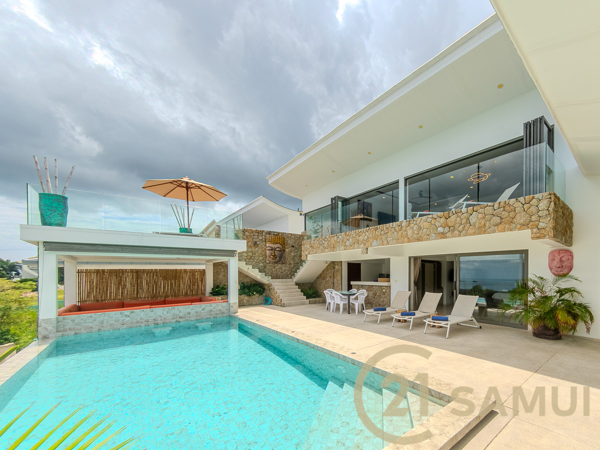 Villa de 5 Chambres avec Piscine et Vue sur la Mer à Vendre à Bophut Hills, Koh Samui, Thaïlande
